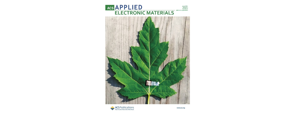 Paper on Printed Tattoo Organic Photodiode in ACS Applied Electronic Materials + Journal Front Cover